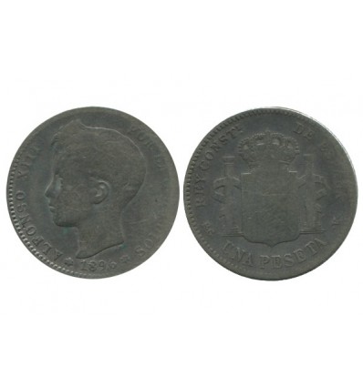 1 Peseta Alphonse XIII Espagne Argent