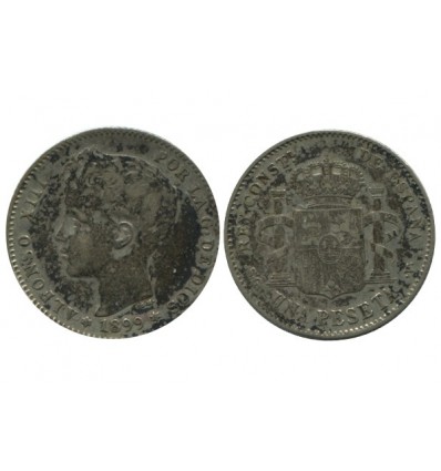 1 Peseta Alphonse XIII Espagne Argent