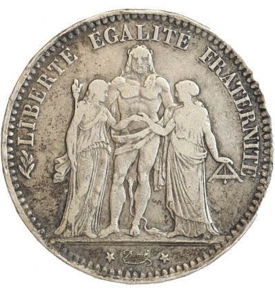 5 Francs Hercule Troisième République