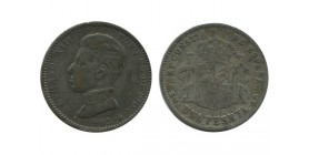 1 Peseta Alphonse XIII Espagne Argent