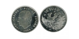 10 Euros Juan Carlos Espagne Argent