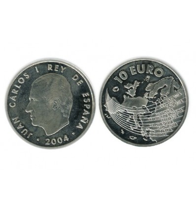 10 Euros Juan Carlos Espagne Argent