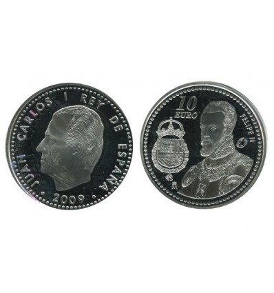 10 Euros Juan Carlos Espagne Argent