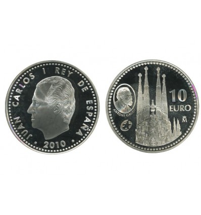 10 Euros Juan Carlos Espagne Argent