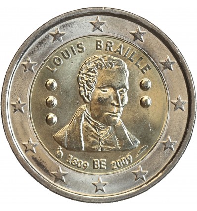 2 Euros Belgique 2009 - Louis Braille