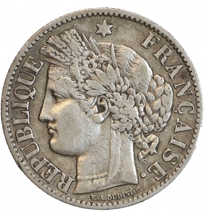 2 Francs Cérès Avec Légende Troisième République