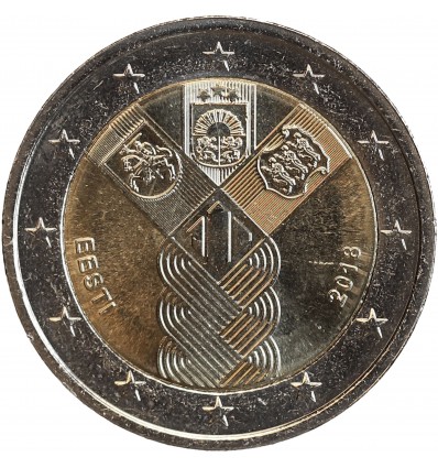 2 Euros Estonie 2018 - 100 ans des Pays Baltes