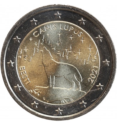 2 Euros Estonie 2021 - Le Loup