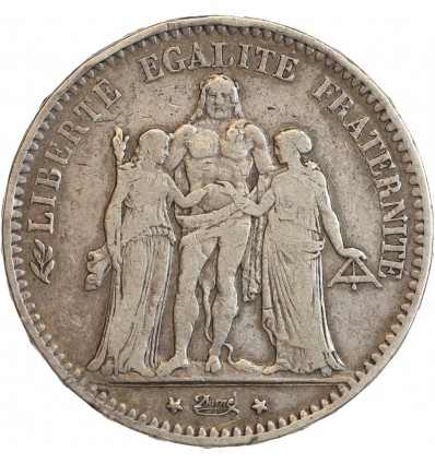 5 Francs Hercule Troisième République