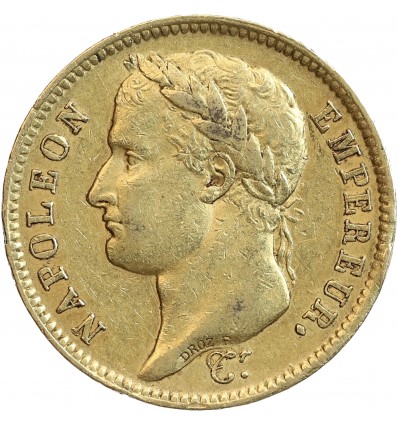 40 Francs Napoléon Ier Tête Laurée Revers Empire