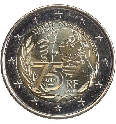 2 Euros France 2021 - 75 ans de l'UNICEF