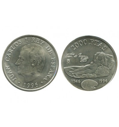 2000 Pesetas Juan Carlos Ier Espagne Argent