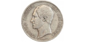 5 Francs Leopold Ier Tête Nue - Belgique Argent