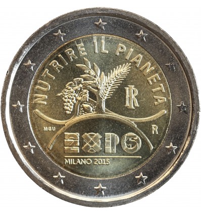 Pièce de 2 euros Italie 2015 sur le thème de l'exposition universelle de Milan de 2015