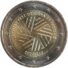 Pièce de 2 euros Lettonie 2015 émise à l'occasion de la présidence de la Lettonie au Conseil de l'Union Européenne.