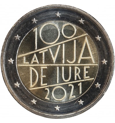 2 Euros Lettonie 2021 - 100 ans de Jure