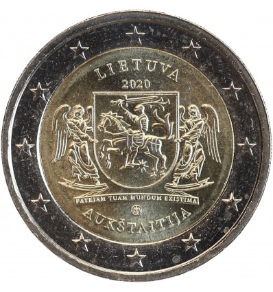 Pièce de 2 euros Lituanie 2020, qui commémore la région historique et culturelle d'Aukstaitija.
