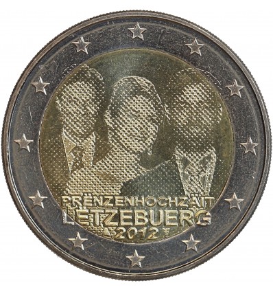 2 Euros Luxembourg 2012 - Mariage du Prince Guillaume et la comtesse  Stéphanie de Lannoy