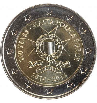 2 Euros Malte 2014 - Police
