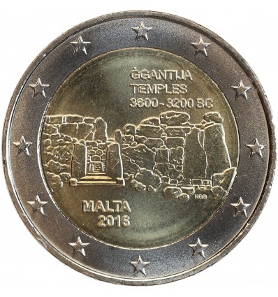 2 Euros Malte 2016 - Temples de Ggantija