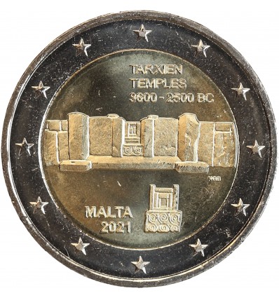 2 Euros Malte 2021 - Temples de Tarxien
