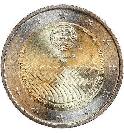 2 Euros Portugal 2008 - Déclaration Universelle des Droits de l'Homme