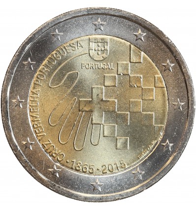 Pièce de 2 euros Portugal 2015 commémorant le 150ème anniversaire de la Croix Rouge portugaise