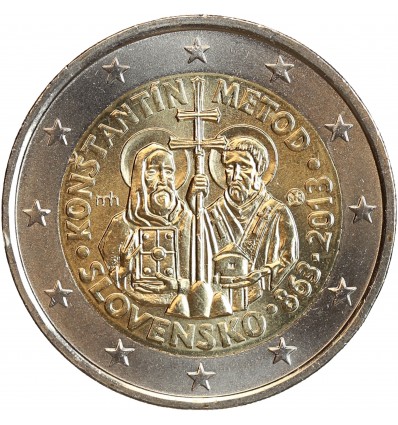 2 Euros Slovaquie 2013 - Apôtres Cyrille et Méthode