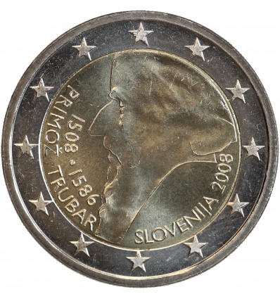 2 Euros Slovénie 2008 - Primoz Trubar