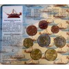 Série d'euros en qualité Brillant Universel de la Grèce, comprenant les 8 pièces de la 1 cent à  la 2€ au millésime 2009