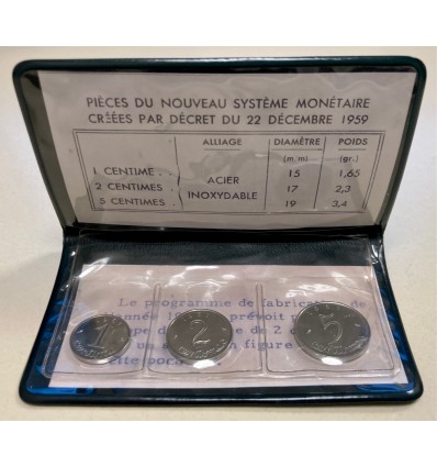 Blister 1 Centime Epi - 2 Centimes Epi - 5 Centimes Epi Essai