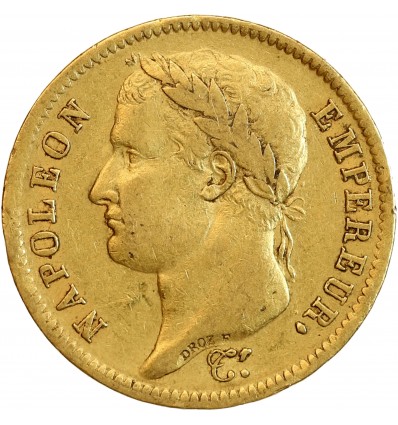 40 Francs Napoléon Ier Tête Laurée Revers Empire