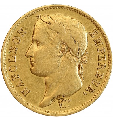 40 Francs Napoléon Ier Tête Laurée Revers Empire