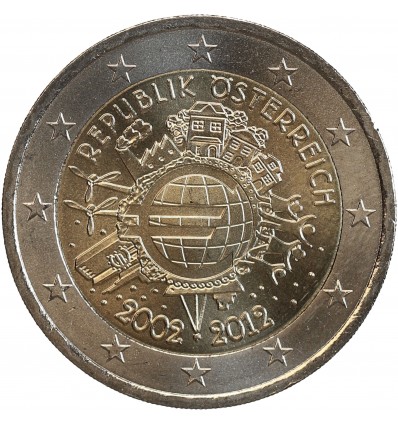 2 Euros Autriche 2012 - 10ème Anniversaire de l'Euro