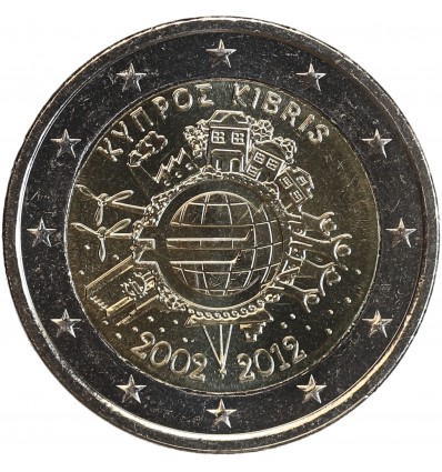 2 Euros Chypre 2012 - 10ème Anniversaire de l'Euro