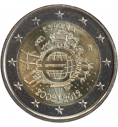 2 Euros Espagne 2012 - 10ème Anniversaire de l'Euro