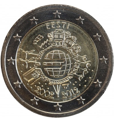 2 Euros Estonie 2012 - 10ème Anniversaire de l'Euro