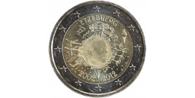 2 Euros Luxembourg 2012 - 10ème Anniversaire de l'Euro