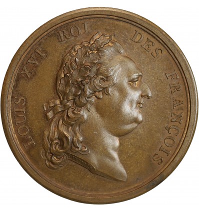 Médaille en bronze Louis XVI et Marie Antoinette, refrappe moderne