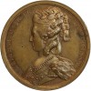 Médaille en bronze Louis XVI et Marie Antoinette, refrappe moderne