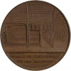 Médaille en cuivre, Napoléon III et Eugénie, Palais de l'Industrie, Vue des galeries