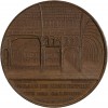 Médaille en cuivre, Napoléon III et Eugénie, Palais de l'Industrie, Vue des galeries