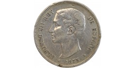 5 Pesetas Alphonse XII - Espagne Argent