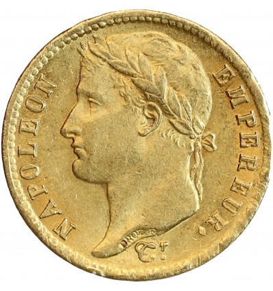 20 Francs Napoléon Ier Tête Laurée Revers Empire