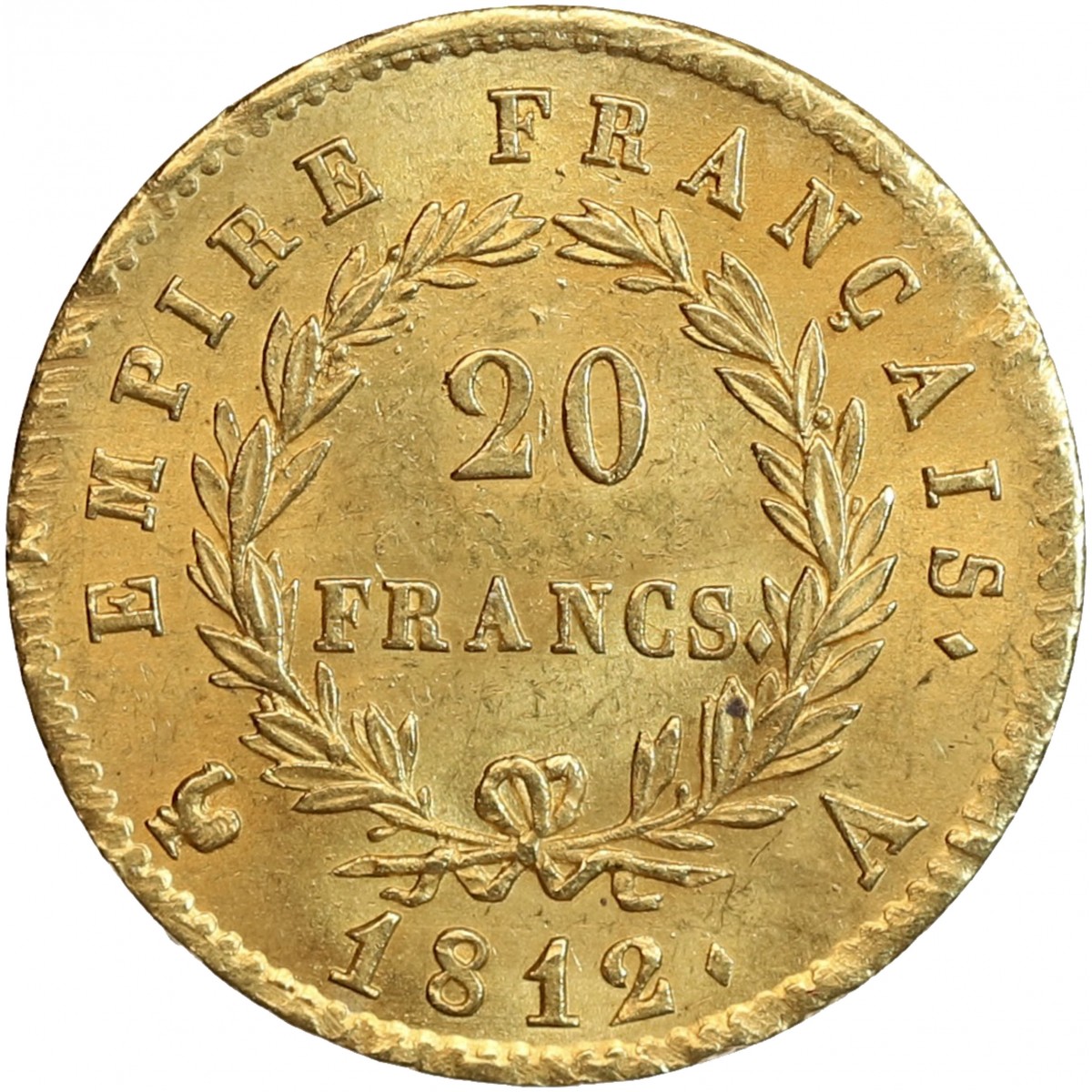 Pendentif Pièce 20 Francs Napoléon III Tête Laurée 1868 - Acier Inox 316L Argenté + Chaîne Offerte, Bijou Historique