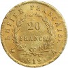 20 Francs Napoléon Ier Tête Laurée Revers Empire