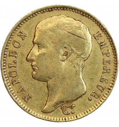 40 Francs Napoléon Ier Tête Nue Type Transitoire