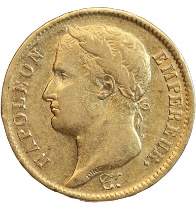 40 Francs Napoléon Ier Tête Laurée Revers Empire