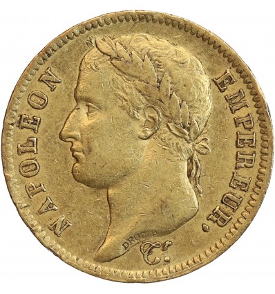 40 Francs Napoléon Ier Tête Laurée Revers Empire