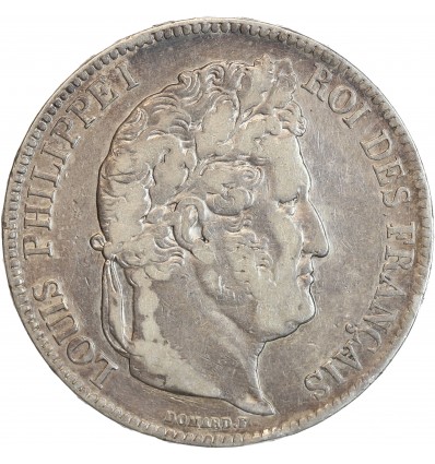 5 Francs Louis-Philippe Ier Tête Laurée Tranche En Relief